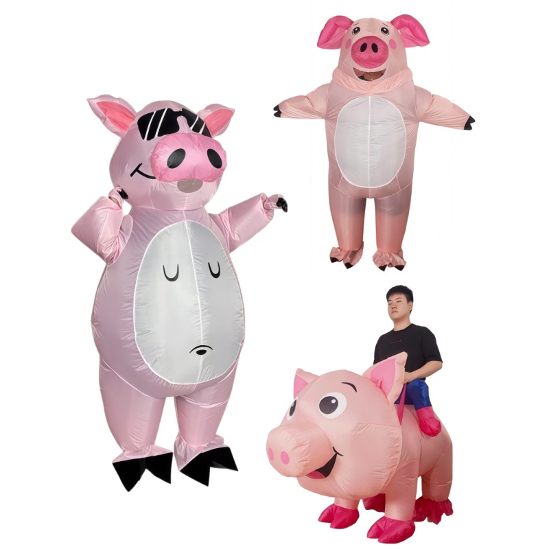 Costumes - Pig Riding Standing Pig Inflatable Costume