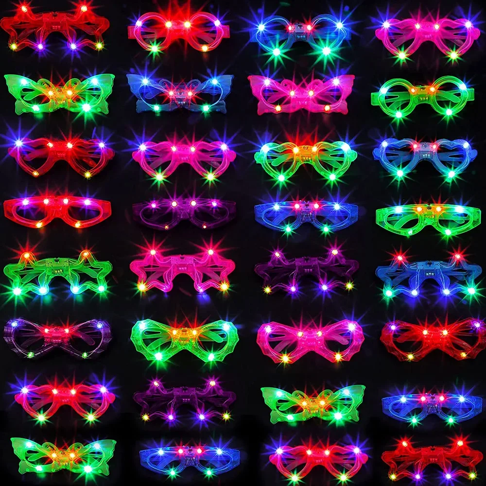 Glow In The Dark Party Glasses - LED Glasse Neon Glow In The