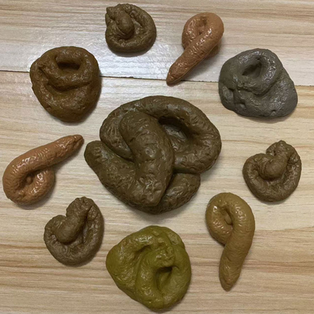 Fake Poop Gag Gift - 10Pcs Fake Poop Prank Set April