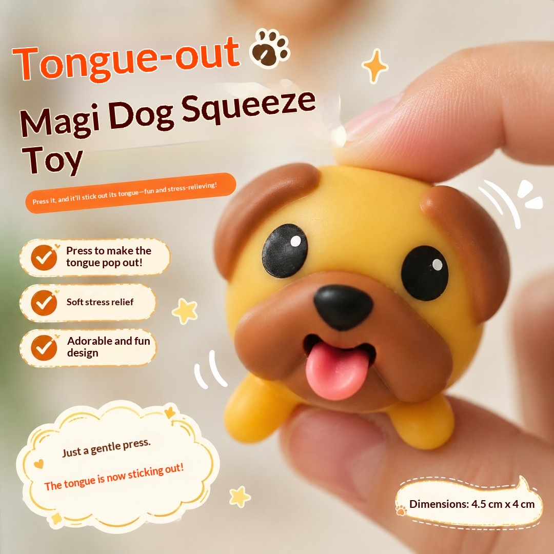 Cute Tongue Out Dog Squishy To - огляд і ціна Prank Toys