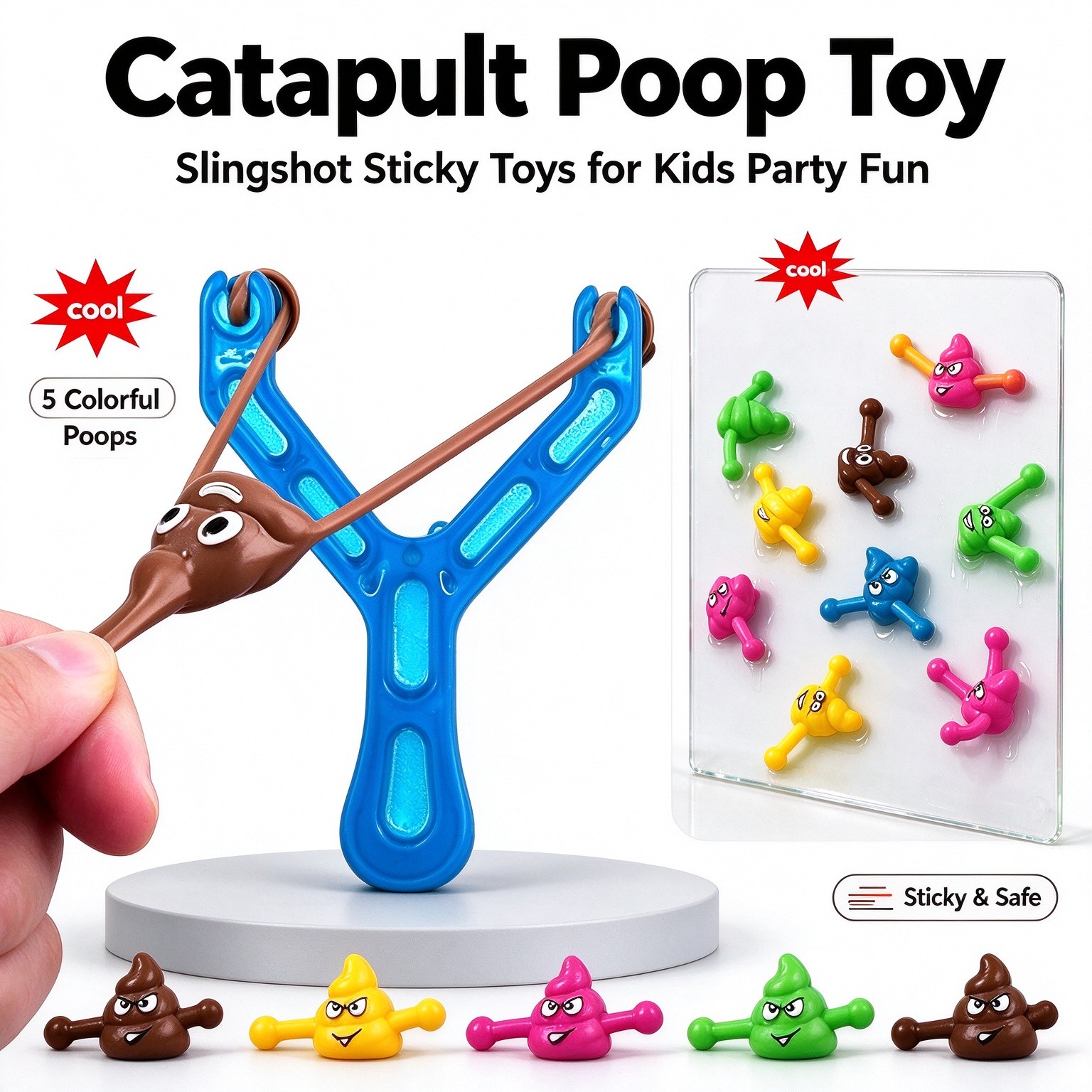 5Pcs Fake Poop Slingshot Funny - огляд і ціна Fake Poop Gag Gift