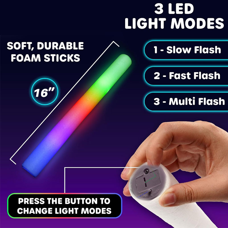 10/20/30pcs LED Glow Foam Stic - огляд і ціна Flashing Led Foam Sticks Party