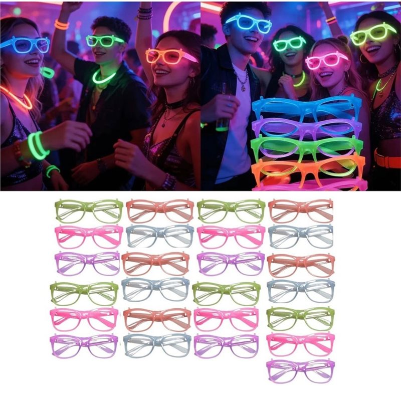 WCS-Neon Glow-In-The-Dark Glas - огляд і ціна Glow In The Dark Party Glasses