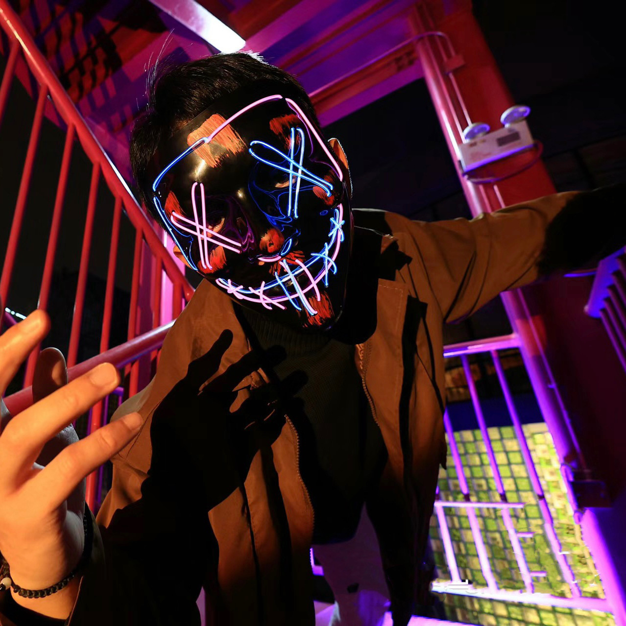 Halloween LED Light-Up Purge M - огляд і ціна Led Purge Mask Halloween