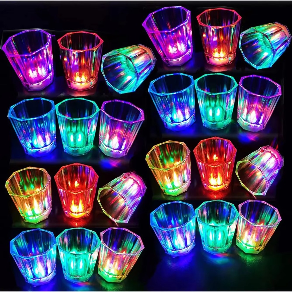 12/24Pack LED Light Up Shot Gl - огляд і ціна Glow In The Dark Party Glasses
