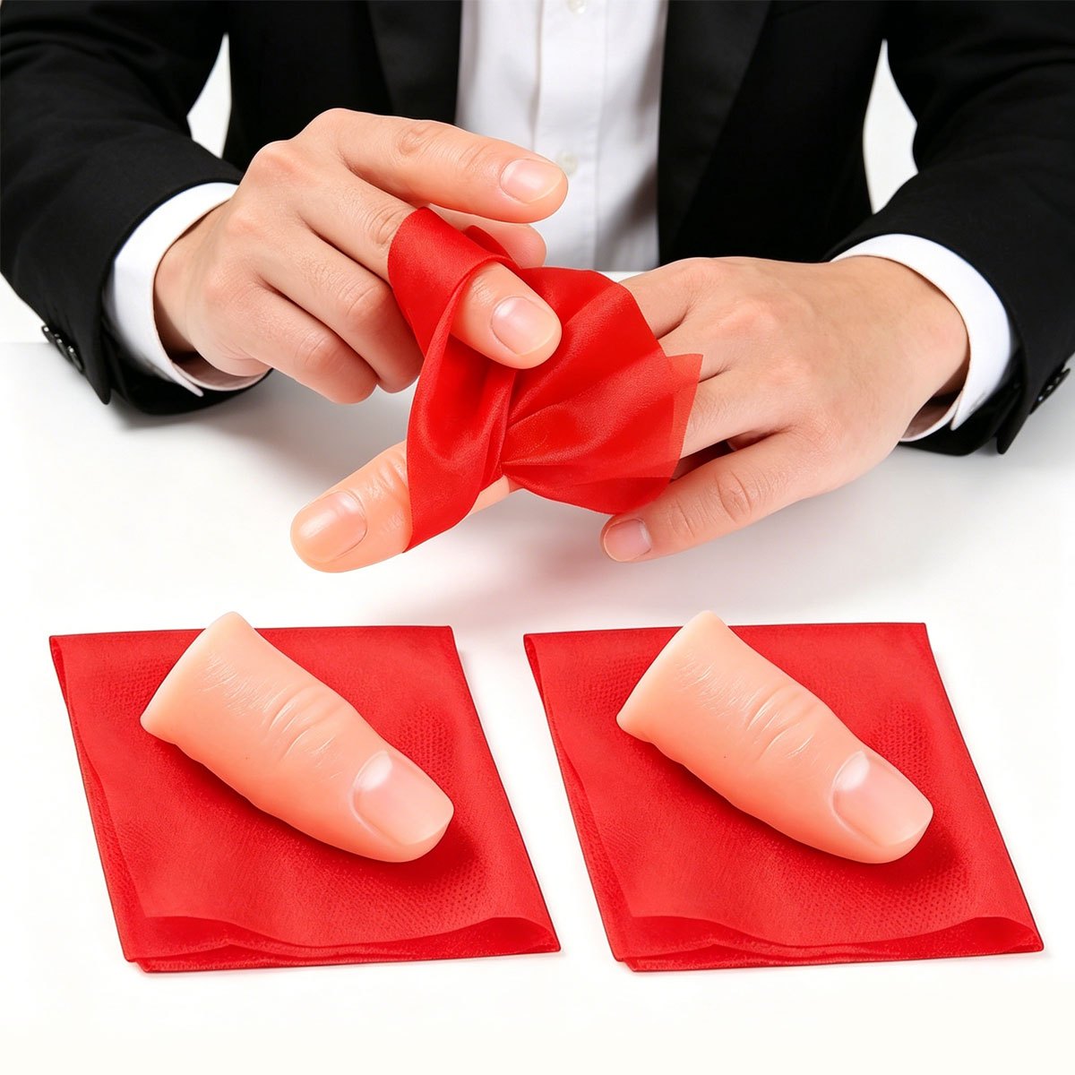 3Sets Scarf-Vanish Thumb Tip M - огляд і ціна Thumb Tip Magic Trick Set